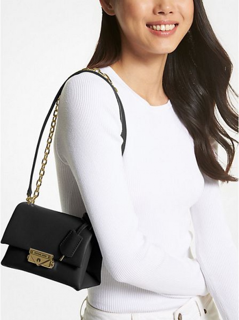 Bolsa De Hombro Michael Kors Cece Small Faux Cuero Mujer Negras | 786531-OBQ