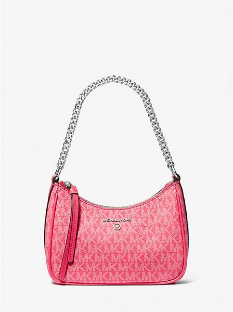 Bolsa De Hombro Michael Kors Jet Set Charm Small Logo Mujer Rosas | 831624-RWI