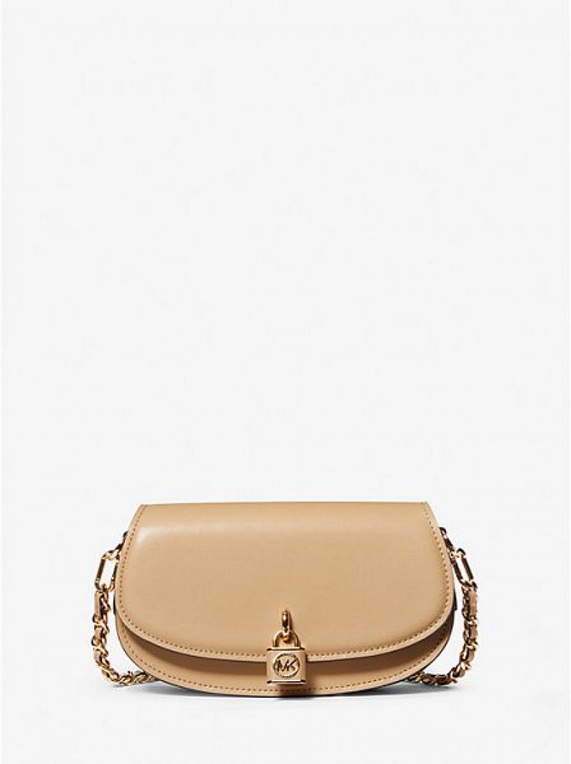 Bolsa De Hombro Michael Kors Mila Small Cuero Mujer Marrones | 873162-BJO