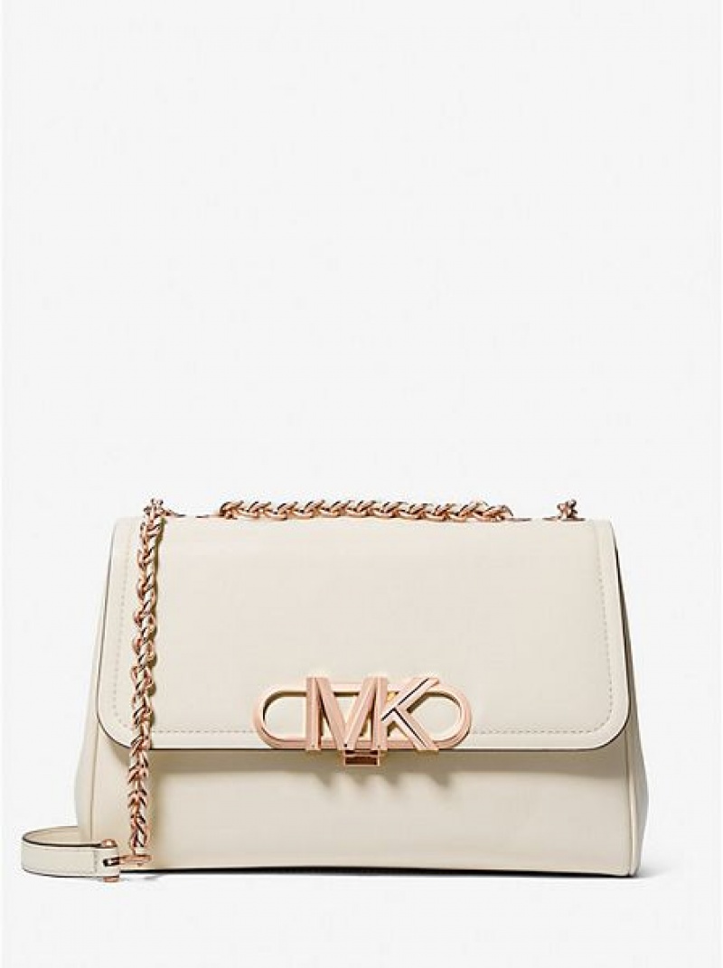 Bolsa De Hombro Michael Kors Parker Extra-large Cuero Mujer Creme | 564082-RFM