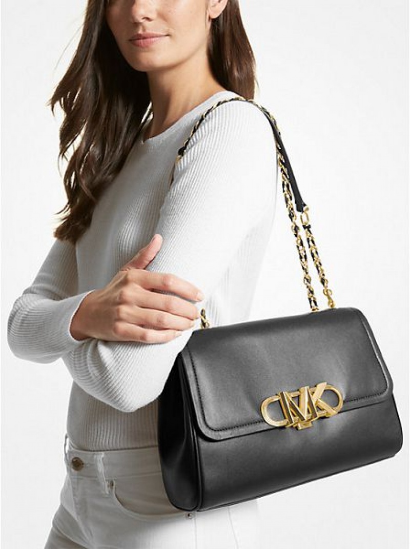 Bolsa De Hombro Michael Kors Parker Extra-large Cuero Mujer Negras | 415260-DWN