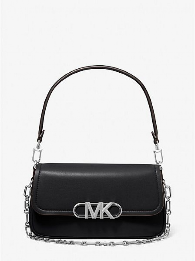 Bolsa De Hombro Michael Kors Parker Medium Cuero Mujer Negras | 651270-UMD