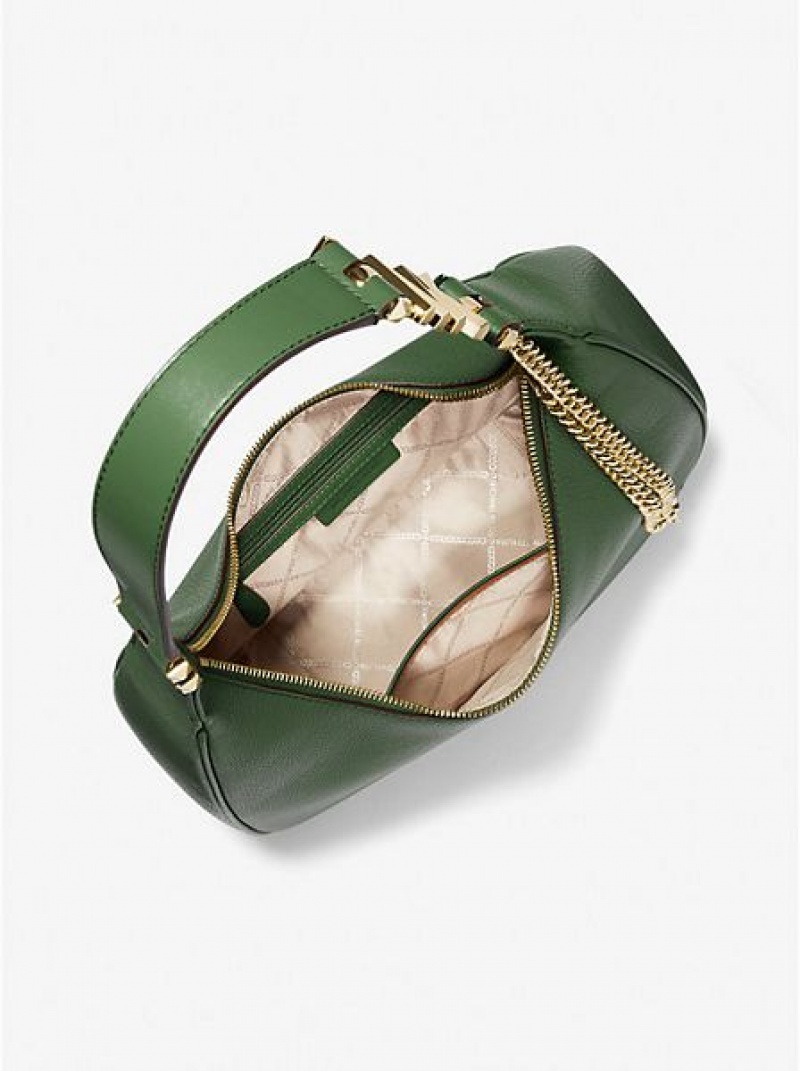 Bolsa De Hombro Michael Kors Piper Large Pebbled Cuero Mujer Verde | 917345-OLQ