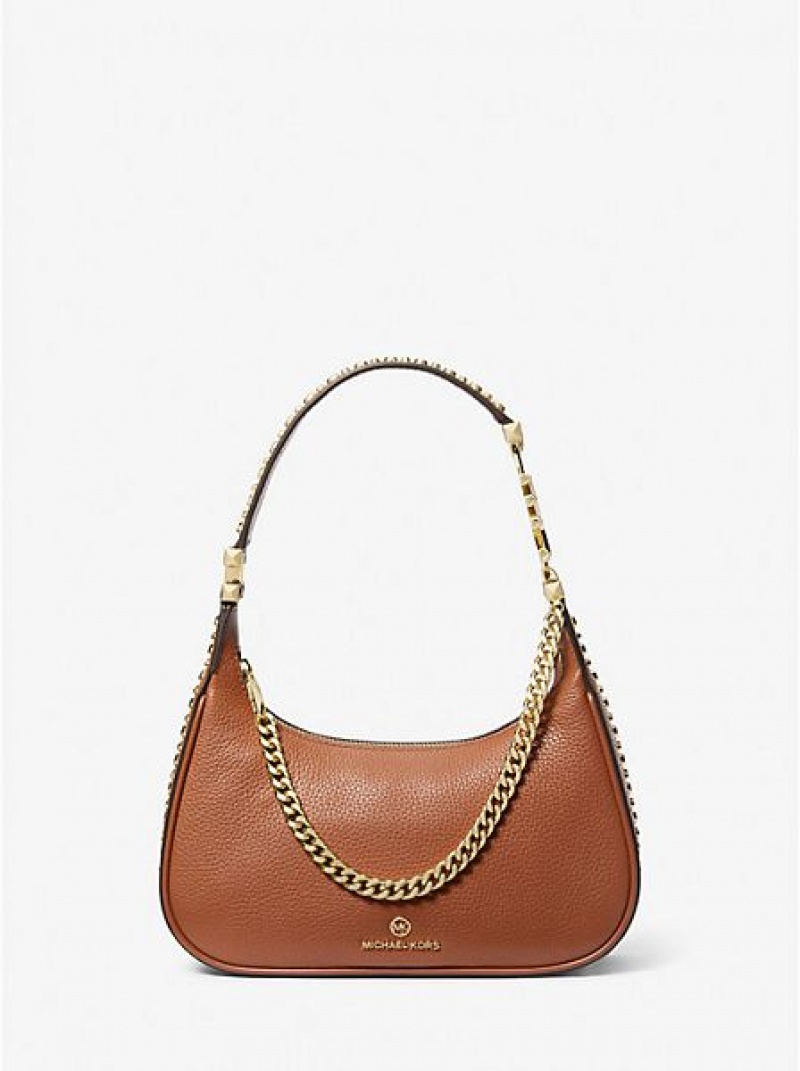 Bolsa De Hombro Michael Kors Piper Small Pebbled Cuero Mujer Marrones | 731268-XBL