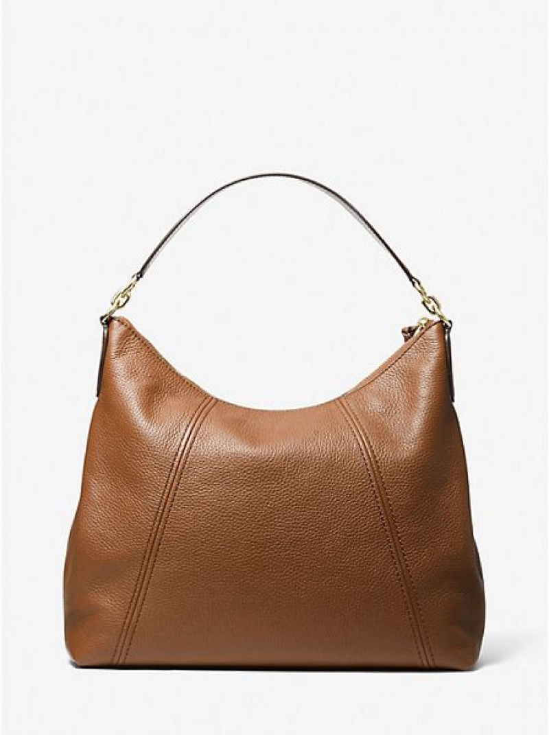 Bolsa De Hombro Michael Kors Sienna Large Pebbled Cuero Mujer Marrones | 294835-BJV