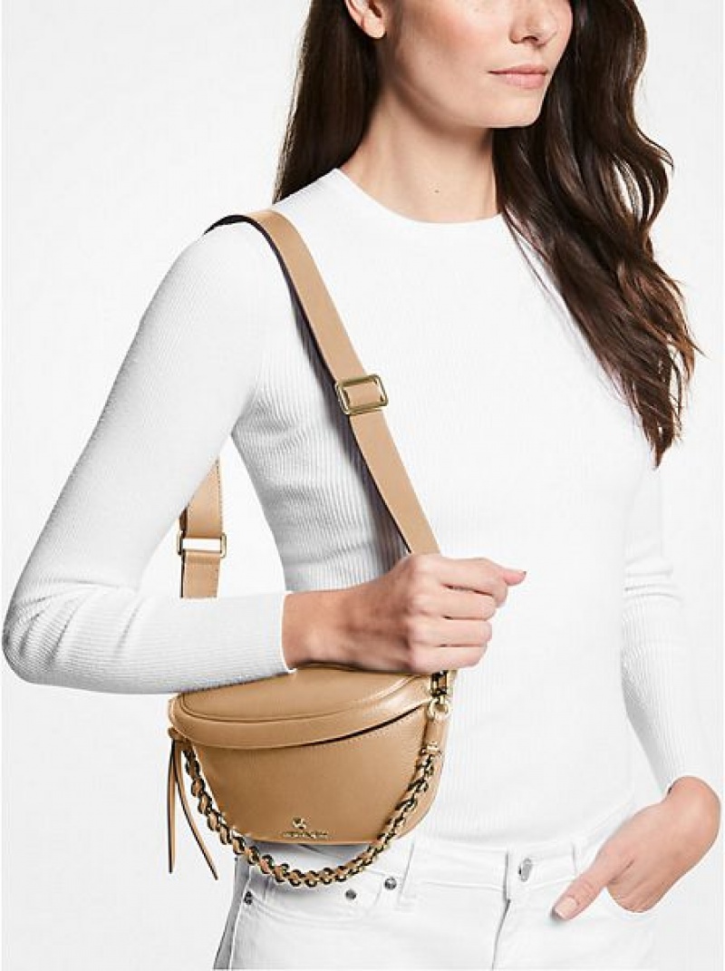 Bolsa De Hombro Michael Kors Slater Extra-small Pebbled Cuero Mujer Marrones | 807123-IGX