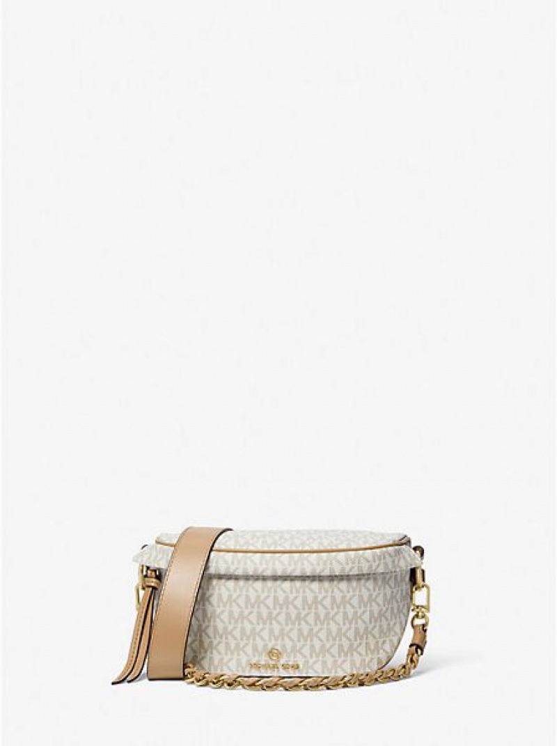 Bolsa De Hombro Michael Kors Slater Extra-small Logo Mujer Marrones | 019653-NTM