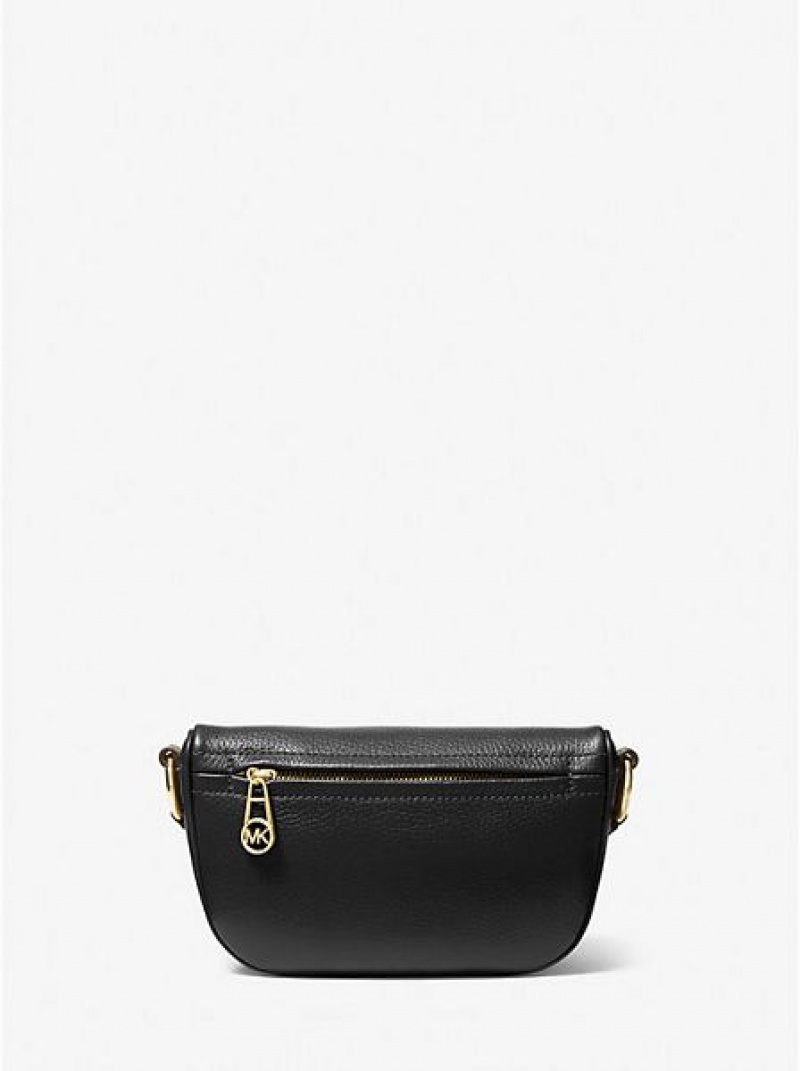 Bolsa De Hombro Michael Kors Slater Extra-small Pebbled Cuero Mujer Negras | 581739-ETV