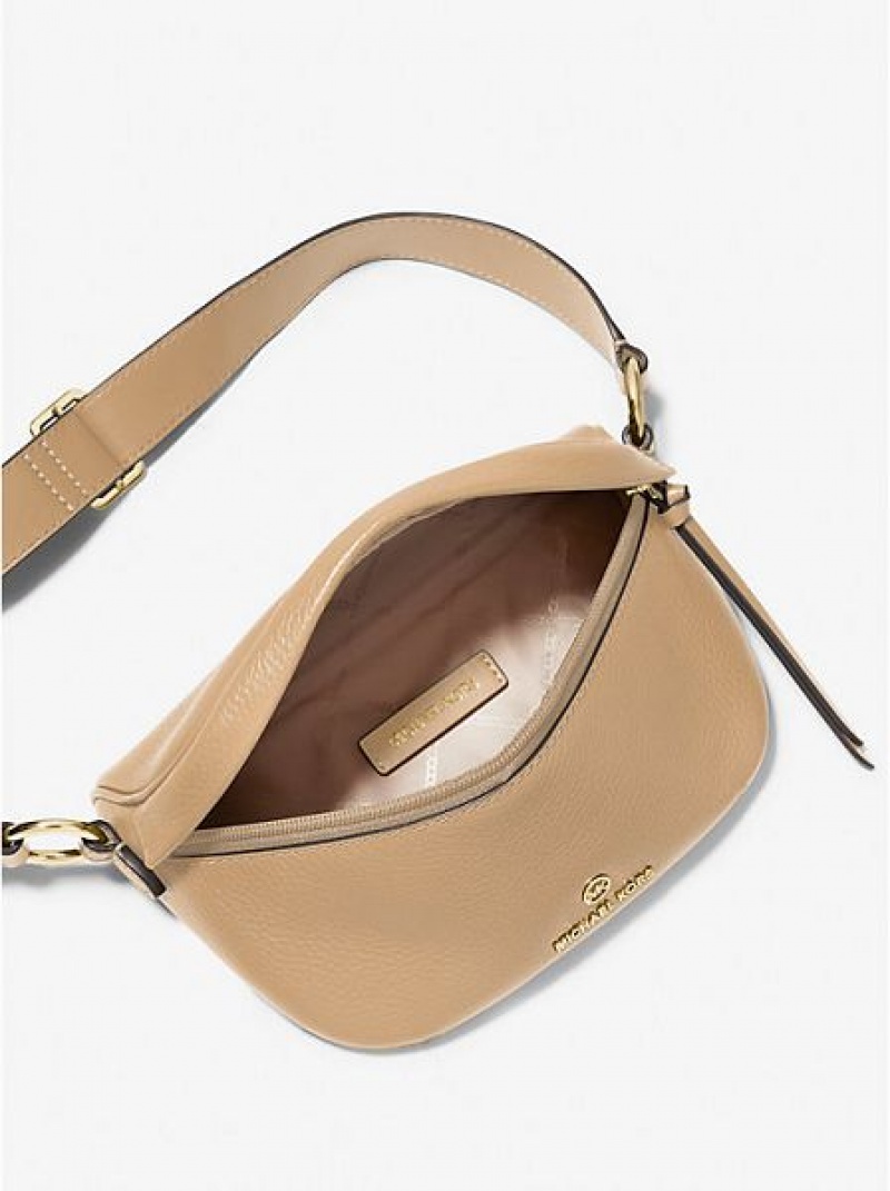 Bolsa De Hombro Michael Kors Slater Extra-small Pebbled Cuero Mujer Marrones | 436192-ISE