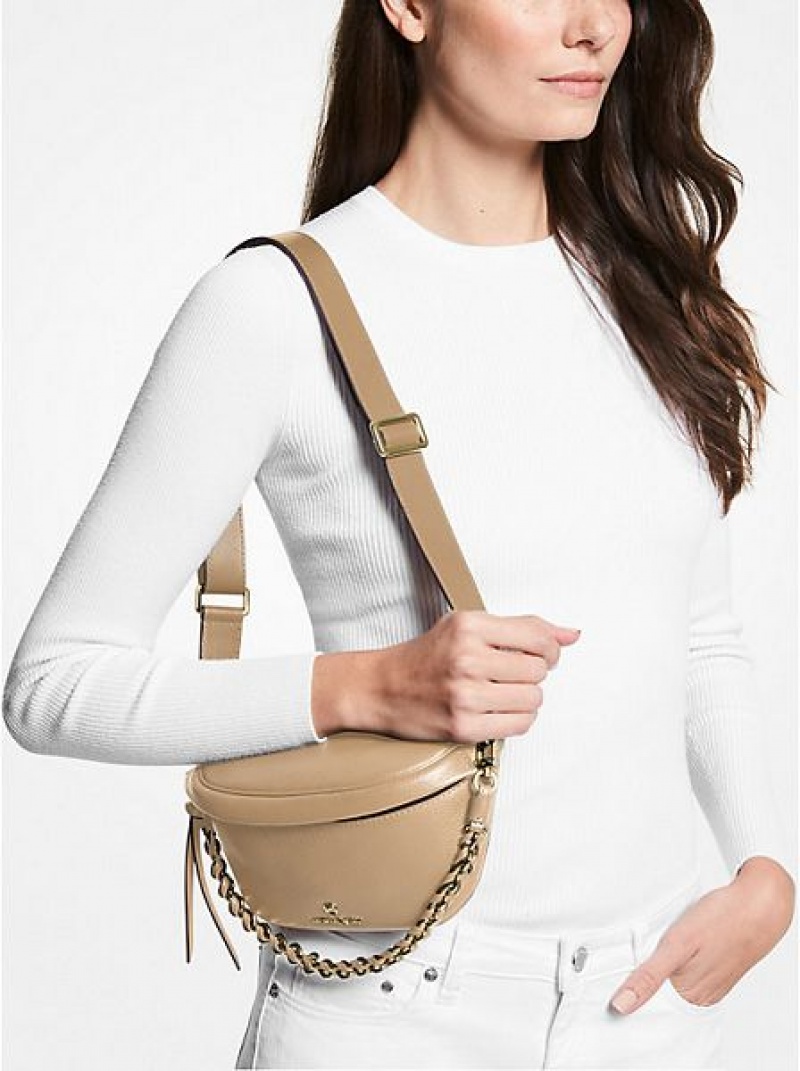 Bolsa De Hombro Michael Kors Slater Extra-small Pebbled Cuero Mujer Marrones | 436192-ISE