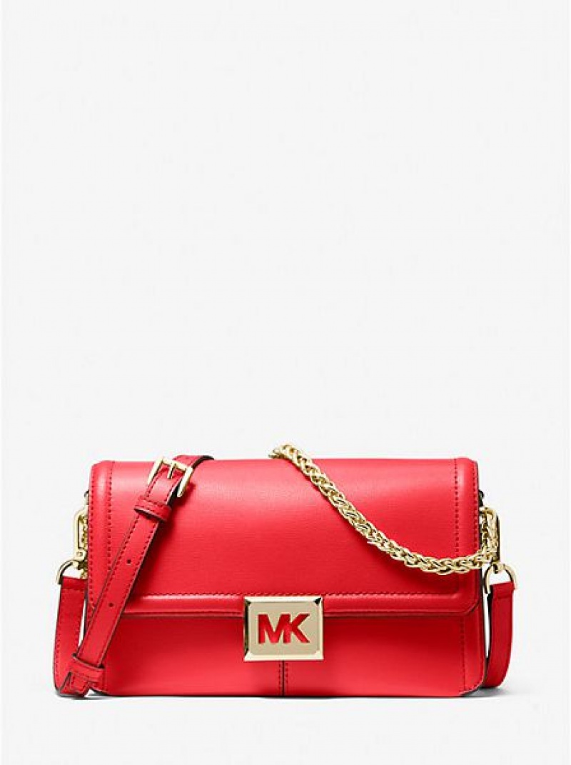 Bolsa De Hombro Michael Kors Sonia Medium Cuero Mujer Rojas | 836120-QMN