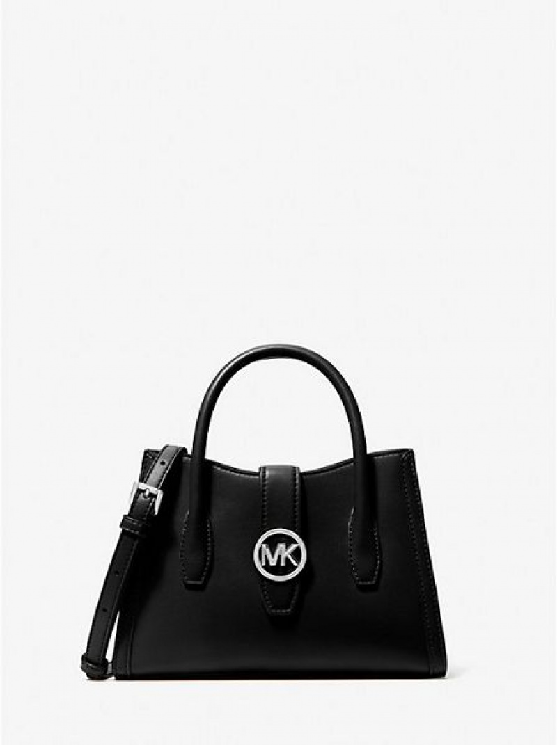 Bolso Satchel Michael Kors Gabby Small Faux Cuero Mujer Negras | 342806-QZN