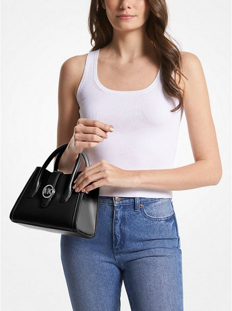 Bolso Satchel Michael Kors Gabby Small Faux Cuero Mujer Negras | 815342-CZA