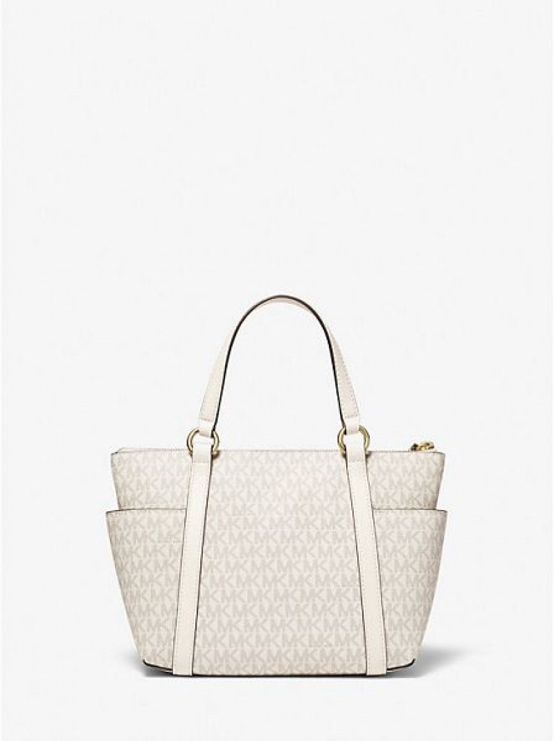 Bolso Tote Michael Kors Sullivan Small Logo Mujer Creme | 089326-GBD