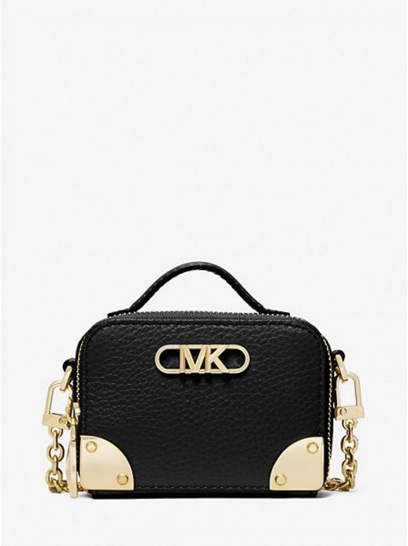 Bolsos Cruzados Michael Kors Estelle Micro Pebbled Cuero Mujer Negras | 246918-ZVK