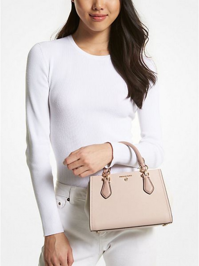 Bolsos Cruzados Michael Kors Marilyn Small Color-block Saffiano Cuero Mujer Rosas | 245637-FAU