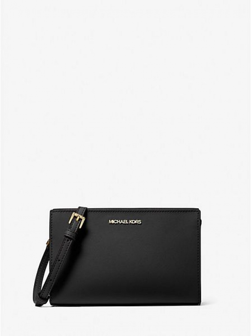 Bolsos Cruzados Michael Kors Sheila Small Faux Saffiano Cuero Mujer Negras | 148957-VCQ