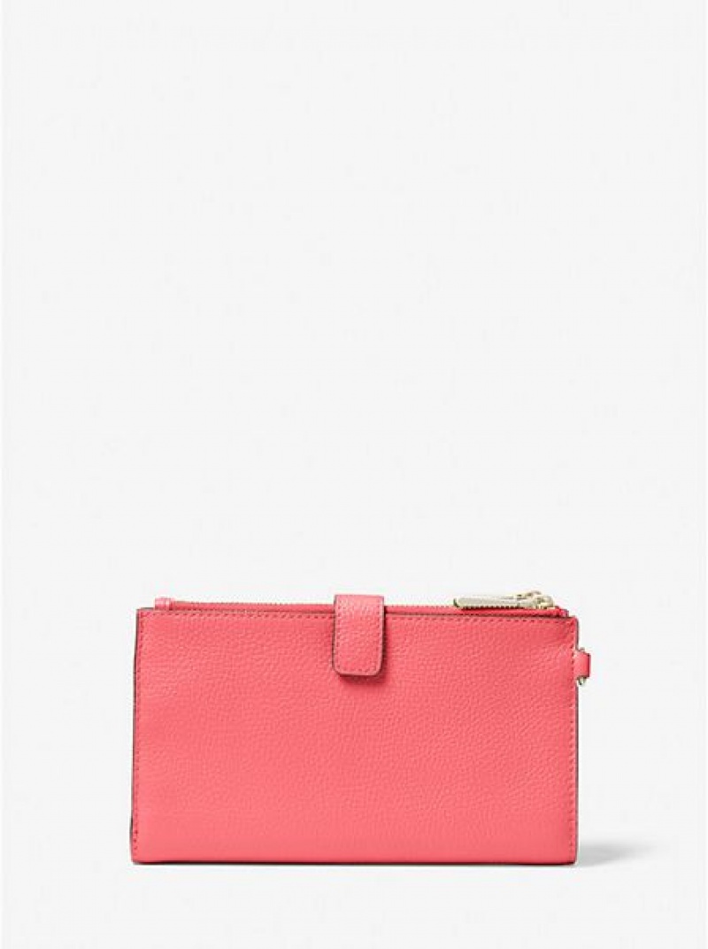 Carteras Michael Kors Adele Pebbled Cuero Smartphone Mujer Rojas | 914860-NMF