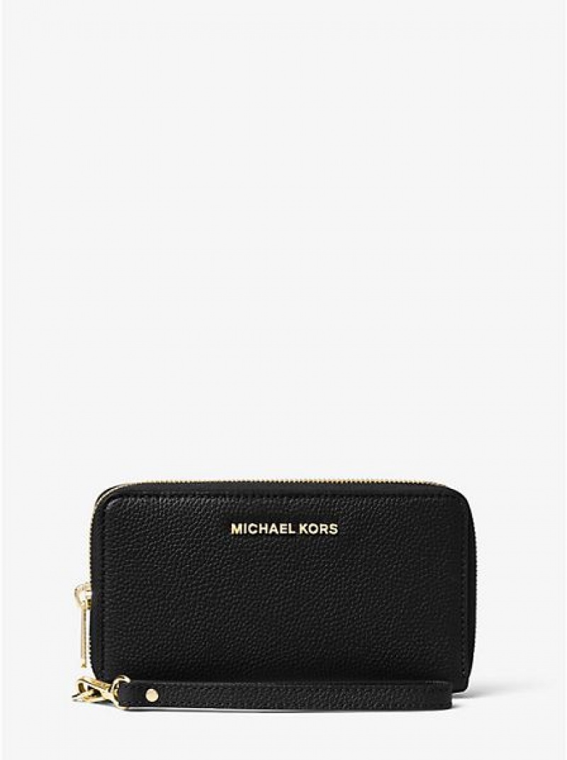 Carteras Michael Kors Large Cuero Smartphone Mujer Negras | 245376-FIM