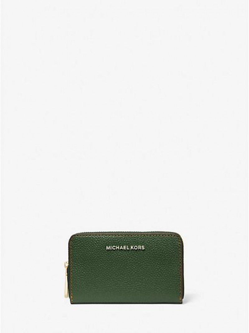 Carteras Michael Kors Small Pebbled Cuero Mujer Verde | 574109-BLN