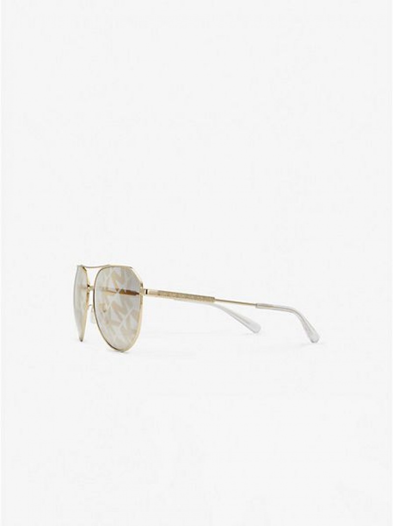 Gafas de Sol Michael Kors Cheyenne Mujer Plateadas Doradas | 940687-ANW