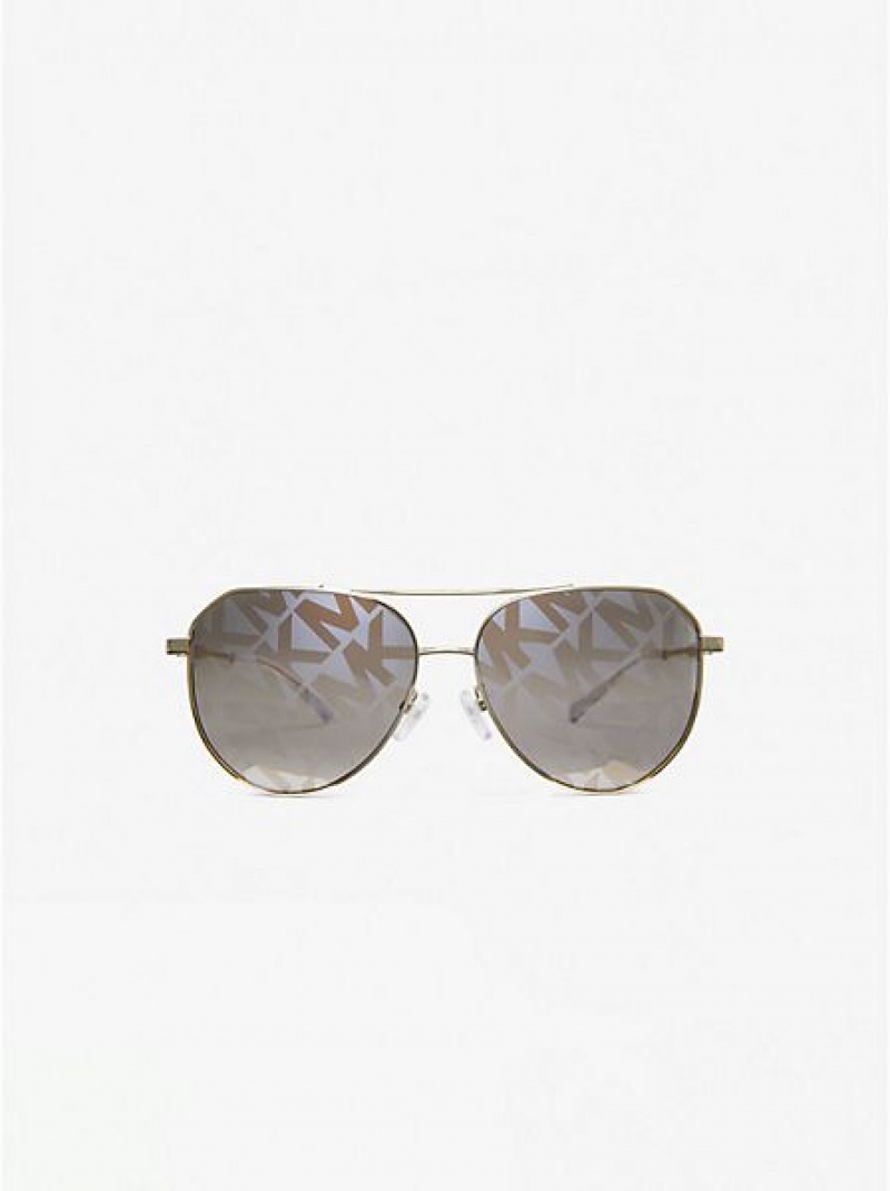 Gafas de Sol Michael Kors Cheyenne Mujer Plateadas Doradas | 940687-ANW