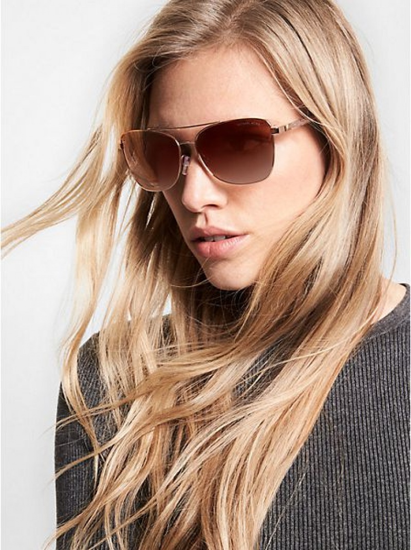 Gafas de Sol Michael Kors Stratton Mujer Rosas Doradas | 061795-KSC