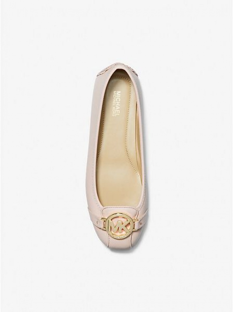 Mocasines Michael Kors Fulton Faux Saffiano Cuero Mujer Rosas | 128659-BZR