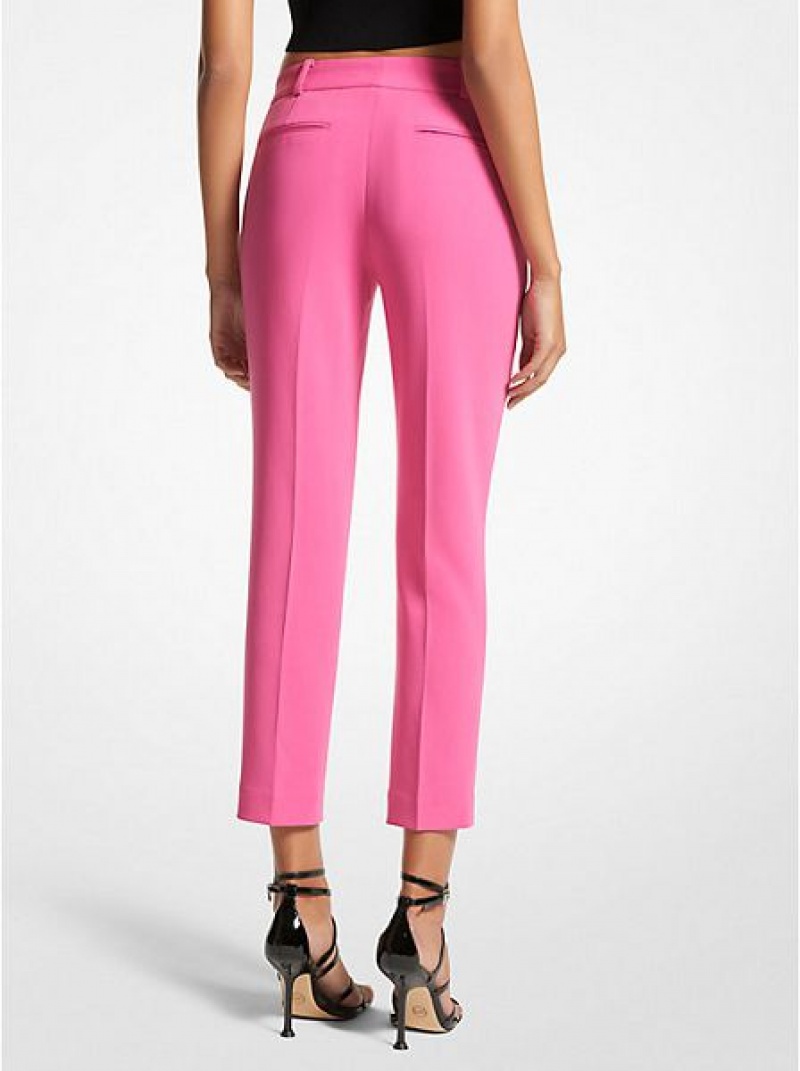 Pantalones Michael Kors Crepe Mujer Rosas | 895063-GZK