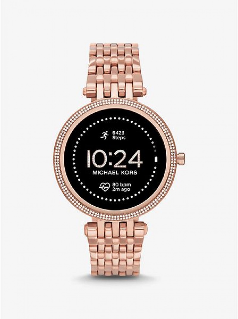 Relojes Michael Kors Gen 5e Darci Pave Smart Mujer Rosas Doradas | 801425-RKN