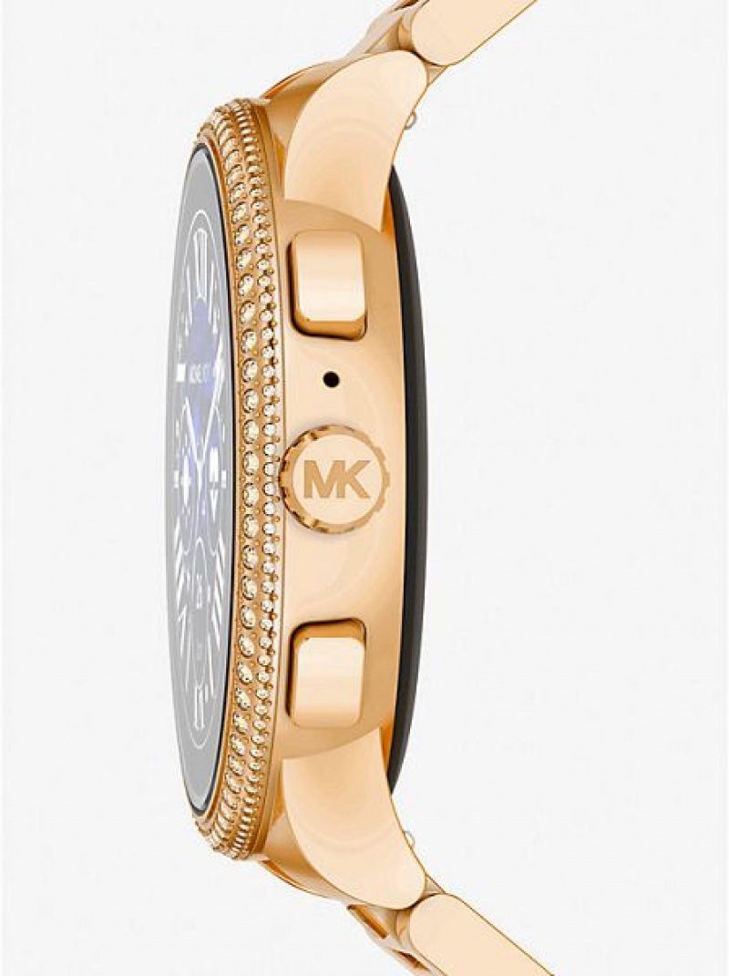 Relojes Michael Kors Gen 6 Camille Pave Smart Hombre Doradas | 736142-KNJ