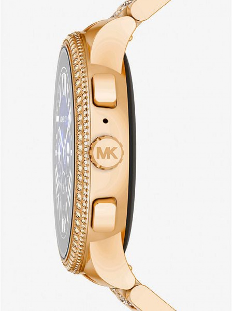 Relojes Michael Kors Gen 6 Camille Pave Smart Mujer Doradas | 389641-NIL