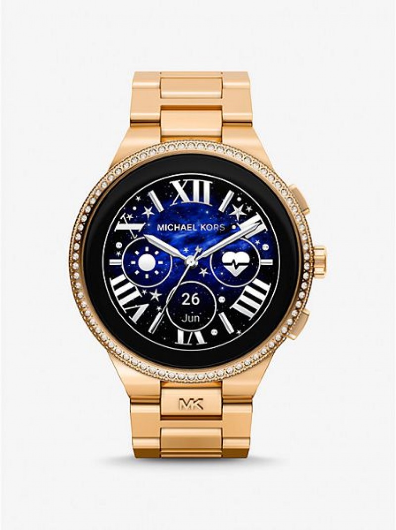 Relojes Michael Kors Gen 6 Camille Pave Smart Mujer Doradas | 960571-ZMI