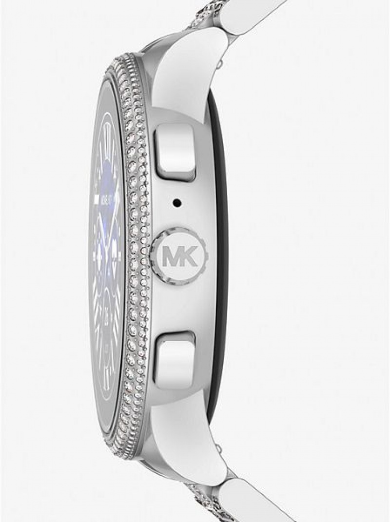 Relojes Michael Kors Gen 6 Camille Pave Smart Mujer Plateadas | 512097-SUJ