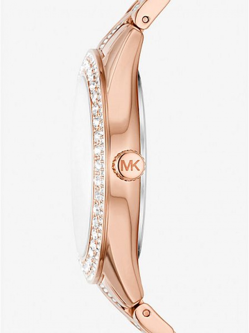 Relojes Michael Kors Harlowe Pave Mujer Rosas Doradas | 758419-VNZ