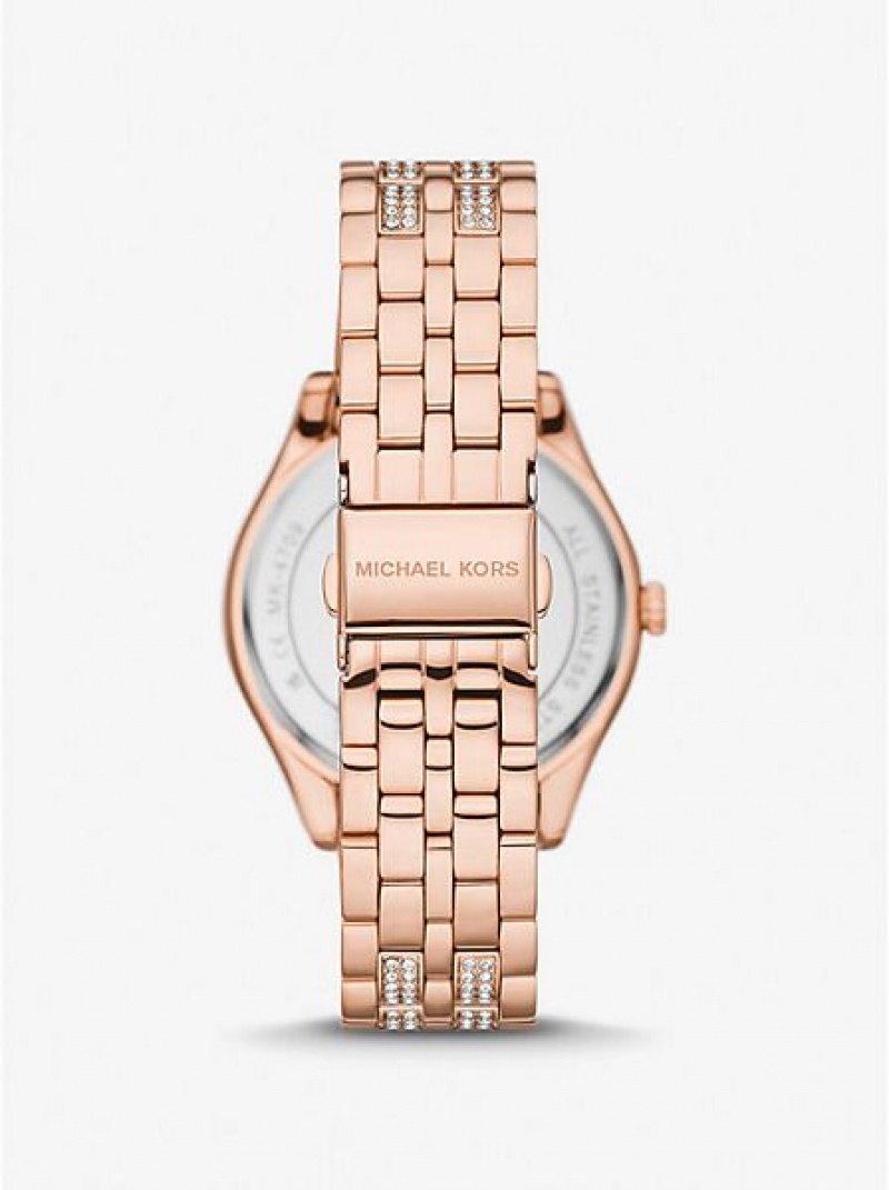 Relojes Michael Kors Harlowe Pave Mujer Rosas Doradas | 758419-VNZ