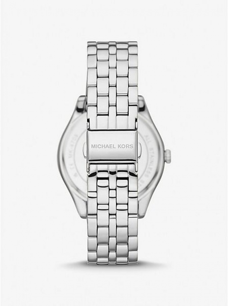 Relojes Michael Kors Harlowe Pave Mujer Plateadas | 537206-NCS