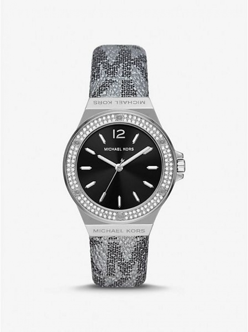 Relojes Michael Kors Lennox Pave Mujer Plateadas | 659203-GZM