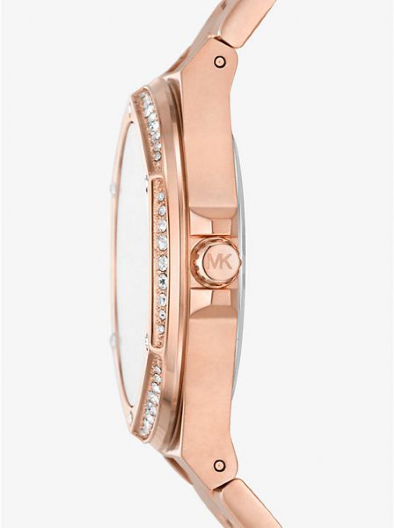 Relojes Michael Kors Lennox Pave Mujer Rosas Doradas | 735960-YRH