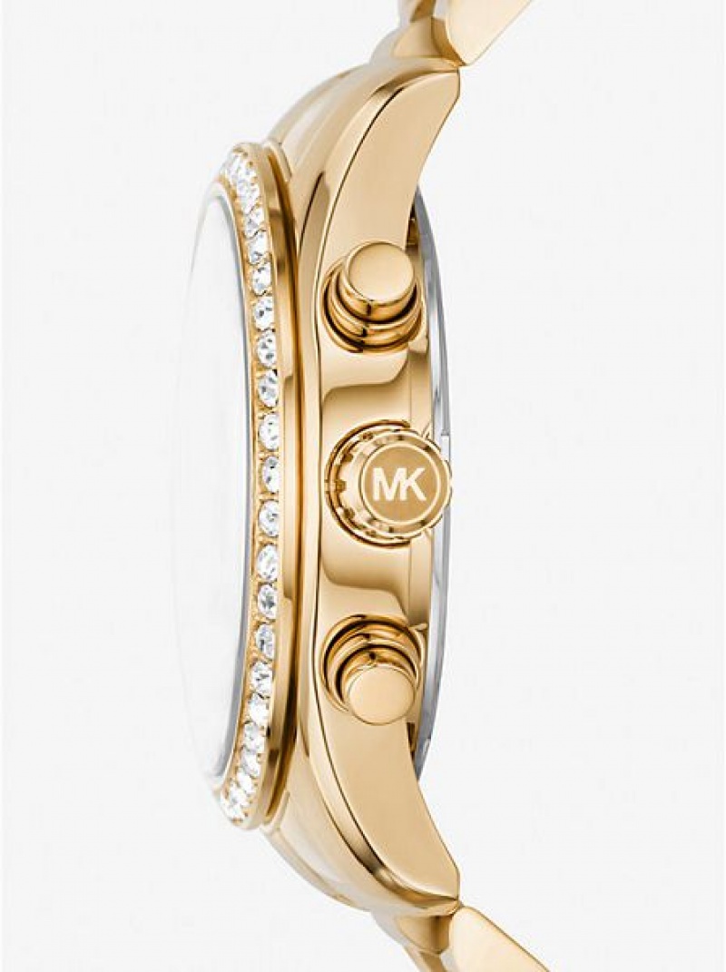 Relojes Michael Kors Lexington Pave Mujer Doradas | 631795-MBF