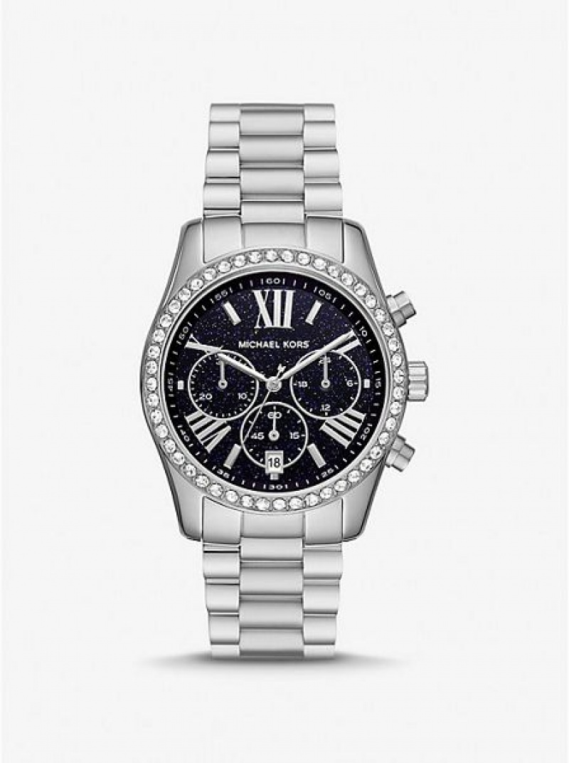 Relojes Michael Kors Lexington Pave Mujer Plateadas | 431089-CZW