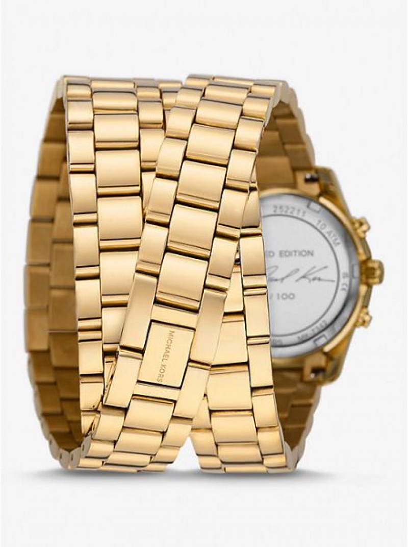 Relojes Michael Kors Limited-edition Runway 18k Stainless Steel Wrap Mujer Doradas | 054783-CVY