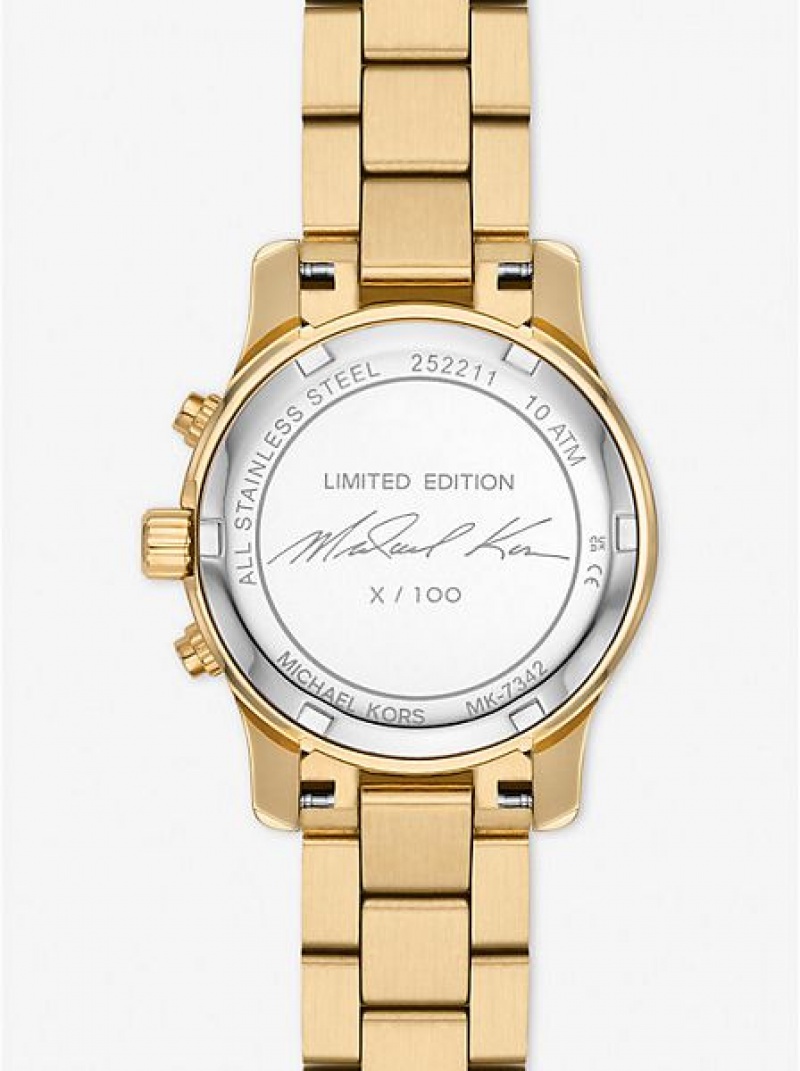 Relojes Michael Kors Limited-edition Runway 18k Stainless Steel Wrap Mujer Doradas | 054783-CVY