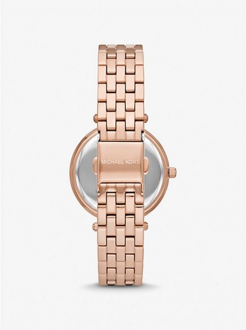 Relojes Michael Kors Mini Darci Pave Mujer Rosas Doradas | 614978-NLC