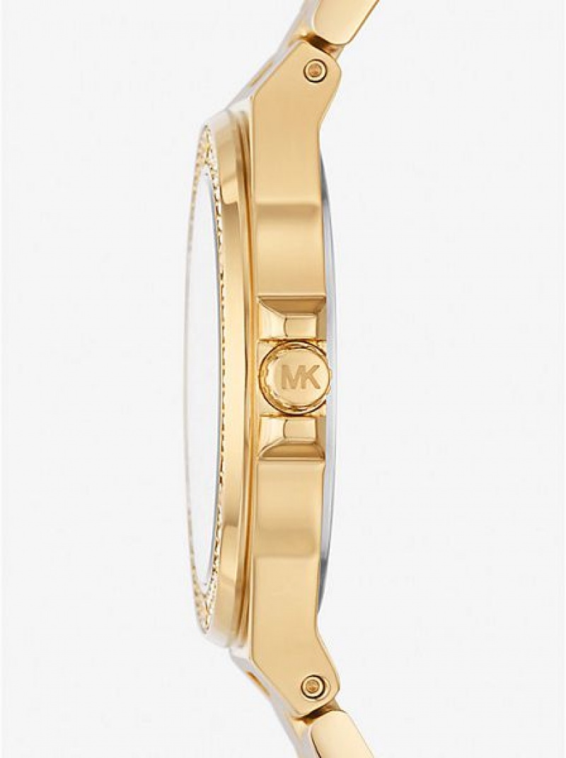 Relojes Michael Kors Mini Lennox Pave Mujer Doradas | 721498-AFE