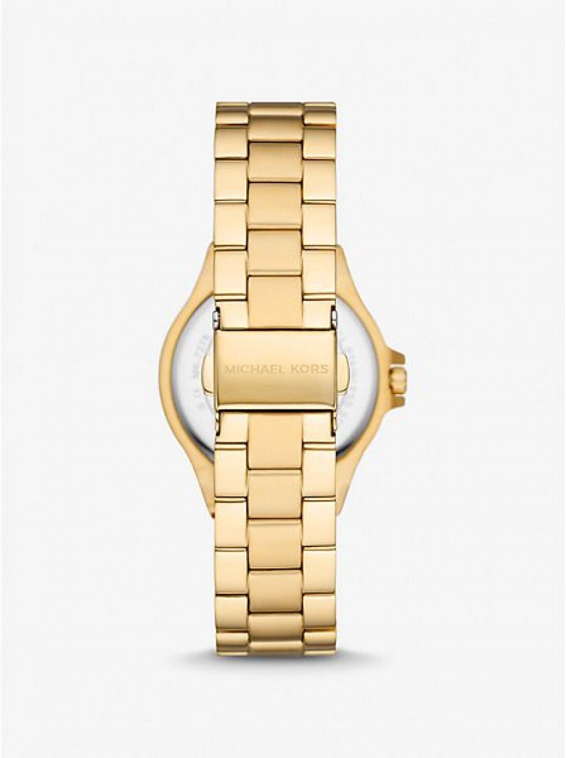 Relojes Michael Kors Mini Lennox Pave Mujer Doradas | 721498-AFE