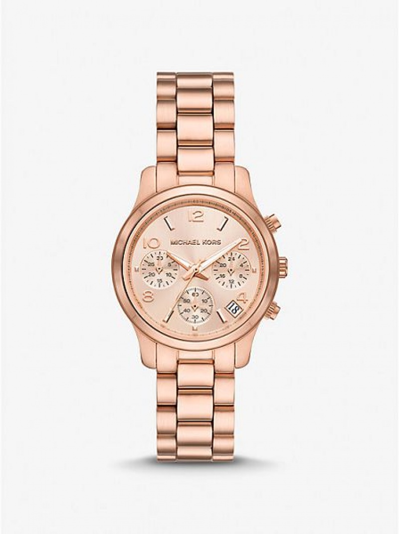 Relojes Michael Kors Mini Runway Mujer Rosas Doradas | 538914-XYU