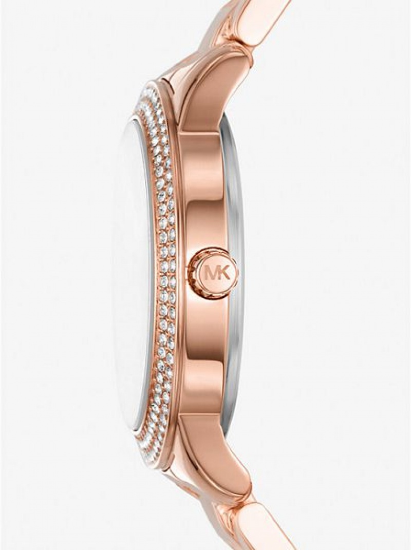 Relojes Michael Kors Mini Tibby Pave Mujer Rosas Doradas | 796124-GLS