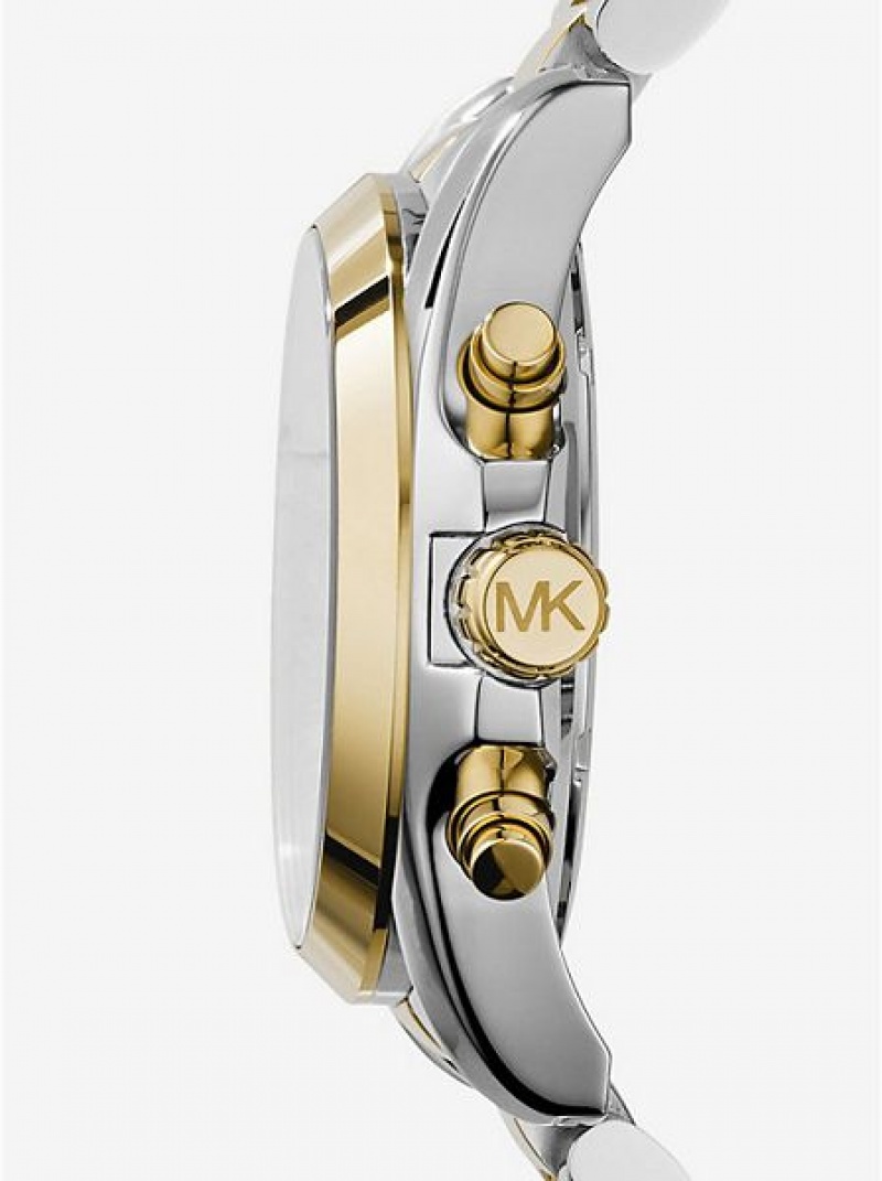 Relojes Michael Kors Oversized Bradshaw Mujer Plateadas Doradas | 320514-TUC