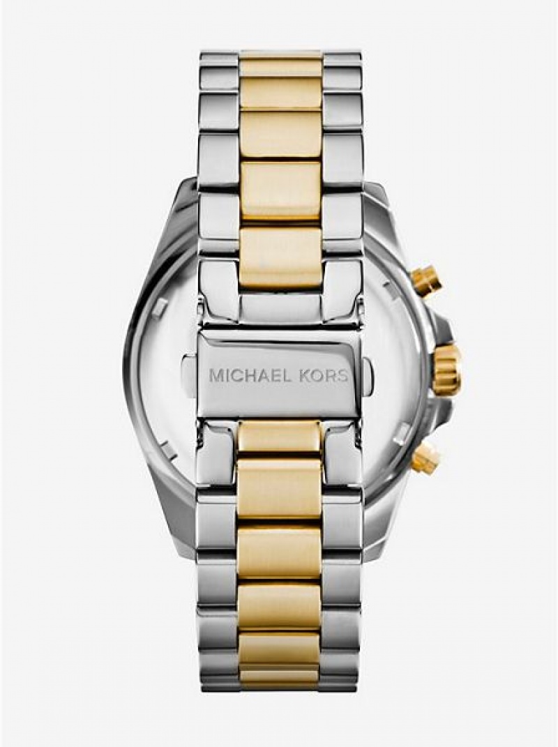 Relojes Michael Kors Oversized Bradshaw Mujer Plateadas Doradas | 320514-TUC